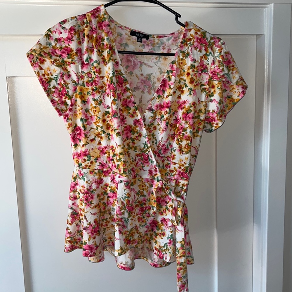 Floral Wrap Shirt
